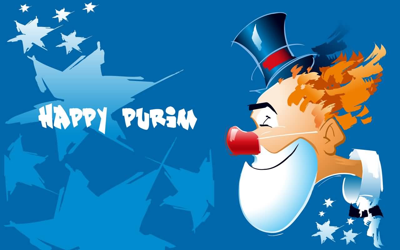 Happy Purim Clown Picture