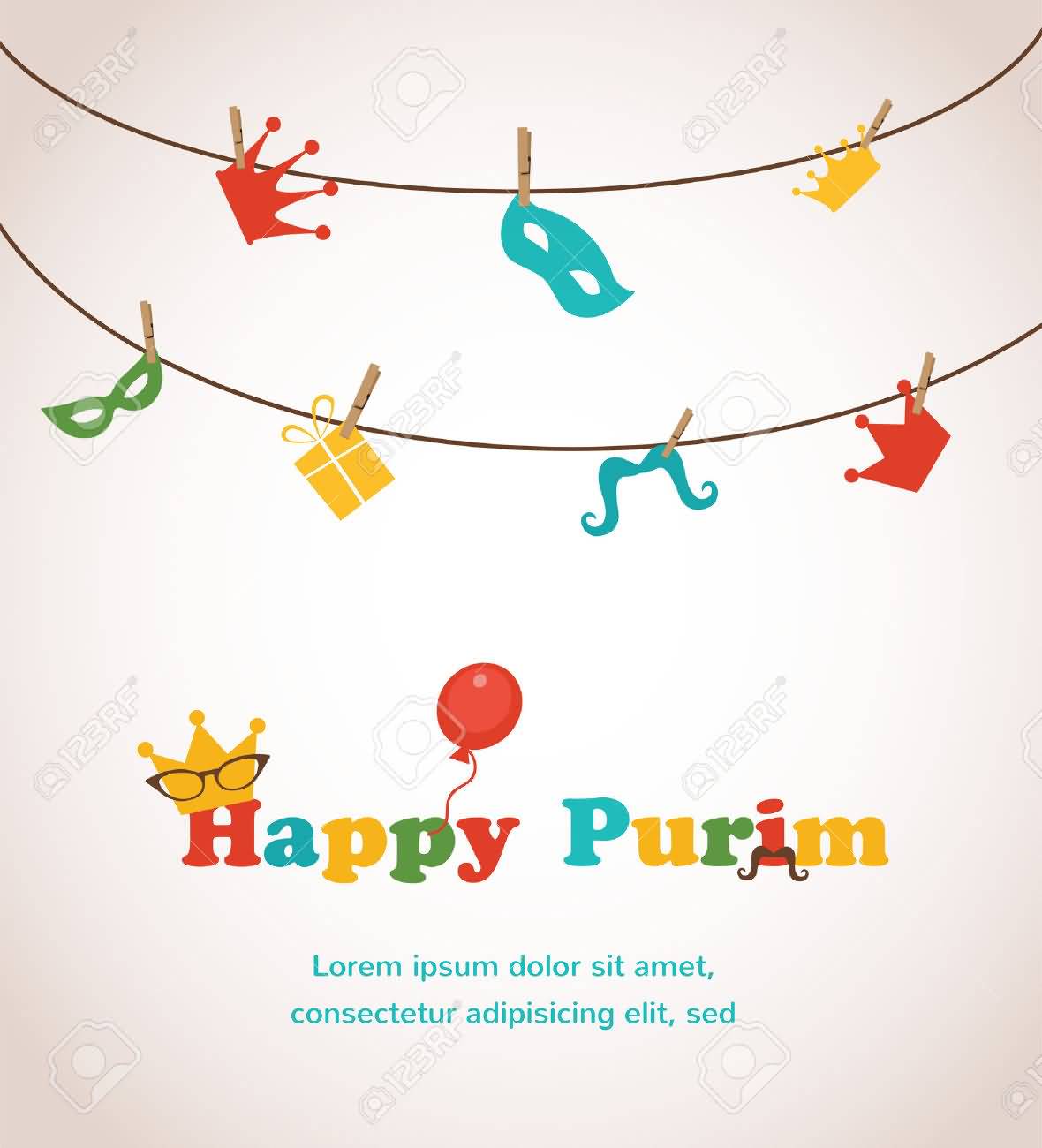 Happy Purim Greeting Ecard