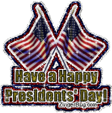 Have A Happy Presidents Day US Flags Glitter Picture