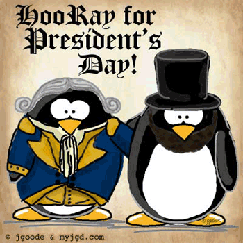 Hoo Ray For Presidents Day Penguins Dressed As George Washington And Abraham Lincoln
