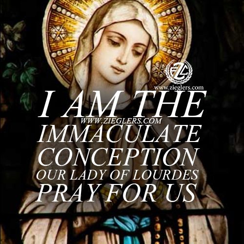 I Am The Immaculate Conception Our Lady Of Lourdes Pray For Us