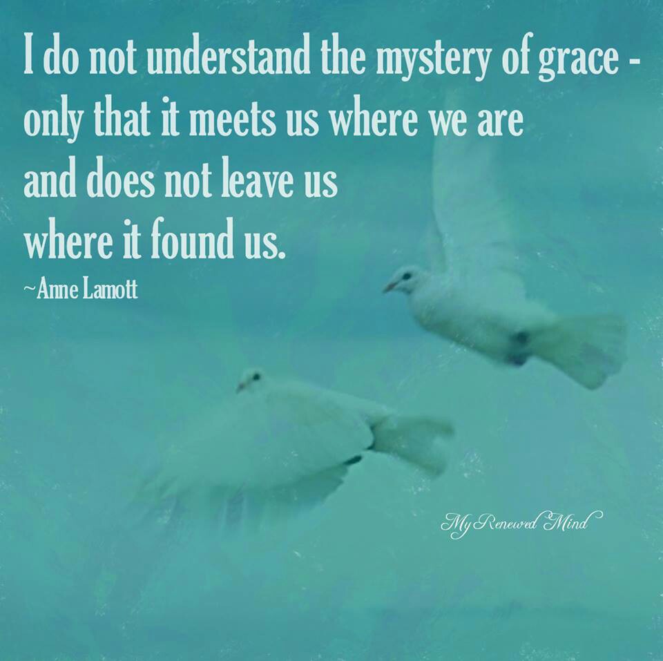 I do not at all understand the mystery of grace - only that it meets us where we are but does not leave us where it found us. Anne Lamott
