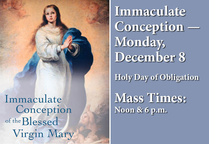 Immaculate Conception Of The Blessed Virgin Mary Holy Day Of Obligation