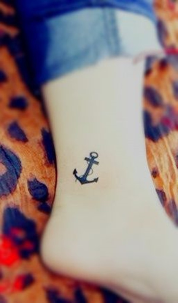 Inner Ankle Anchor Tattoo