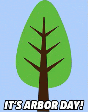 It's Arbor Day Color Changing Animated Picture