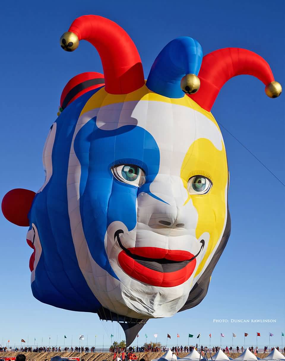 Jester Mask Air Balloon At Albuquerque Balloon Festival