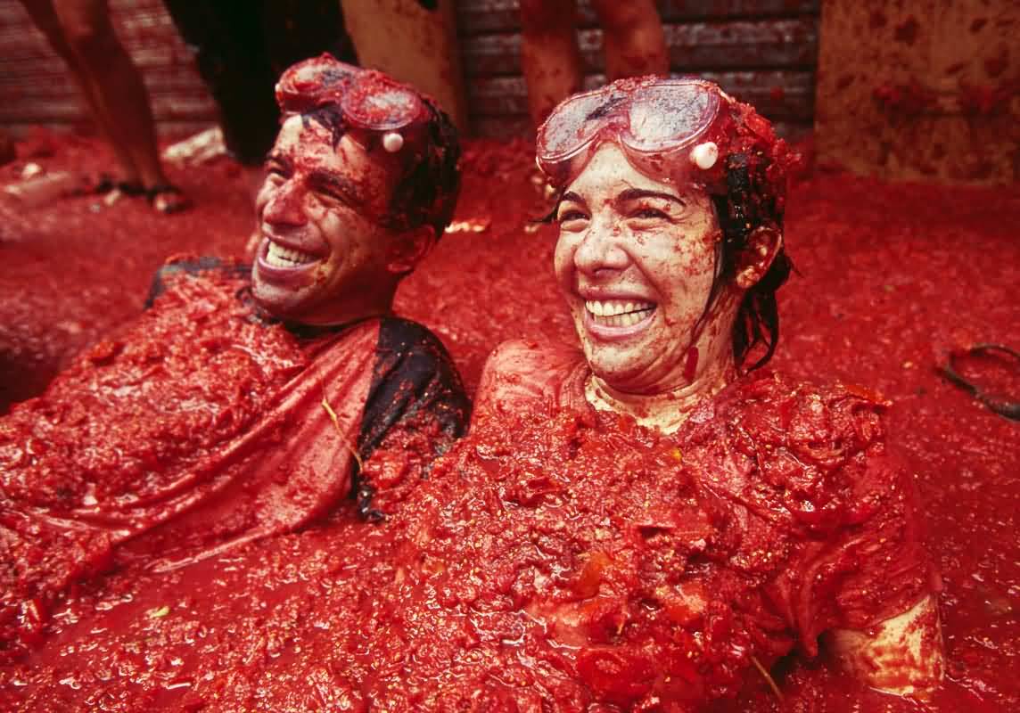 La Tomatina Festival Celebration In Spain