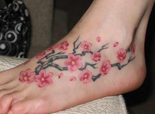 Cherry Blossom Tattoos-Cherry Blossom Tattoo Designs Meanings