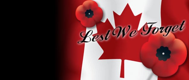 Lest We Forget Remembrance Day Canadian Flag