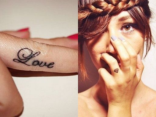 Love Tattoo On Side Finger