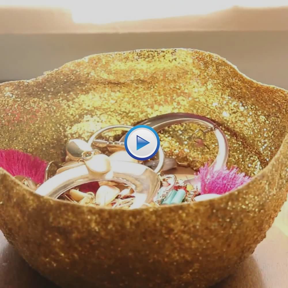 Make Amazing Glitter Bowl At Home Video