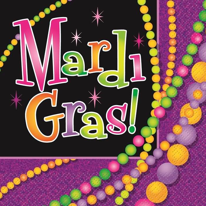 Mardi Gras Pearls Design Greeting Card