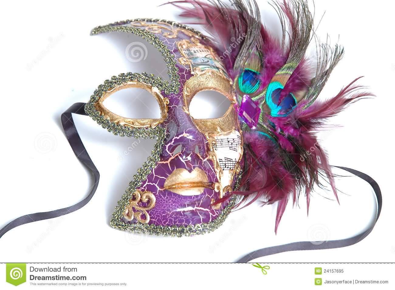 Mardi Gras With Feathers For Female