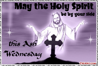May The Holy Spirit Be By Your Side This Ash Wednesday Glitter Picture
