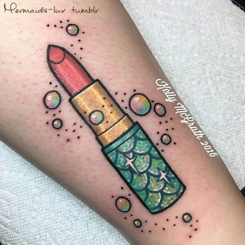 Mermaid Scale Lipstick Tattoo