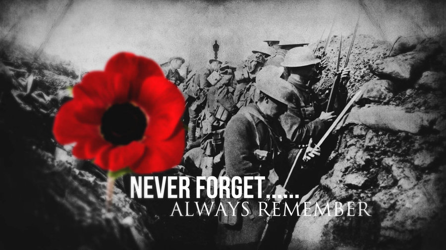 Never Forget Always Remember On Remembrance Day
