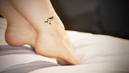 Nice Bird Ankle Tattoo