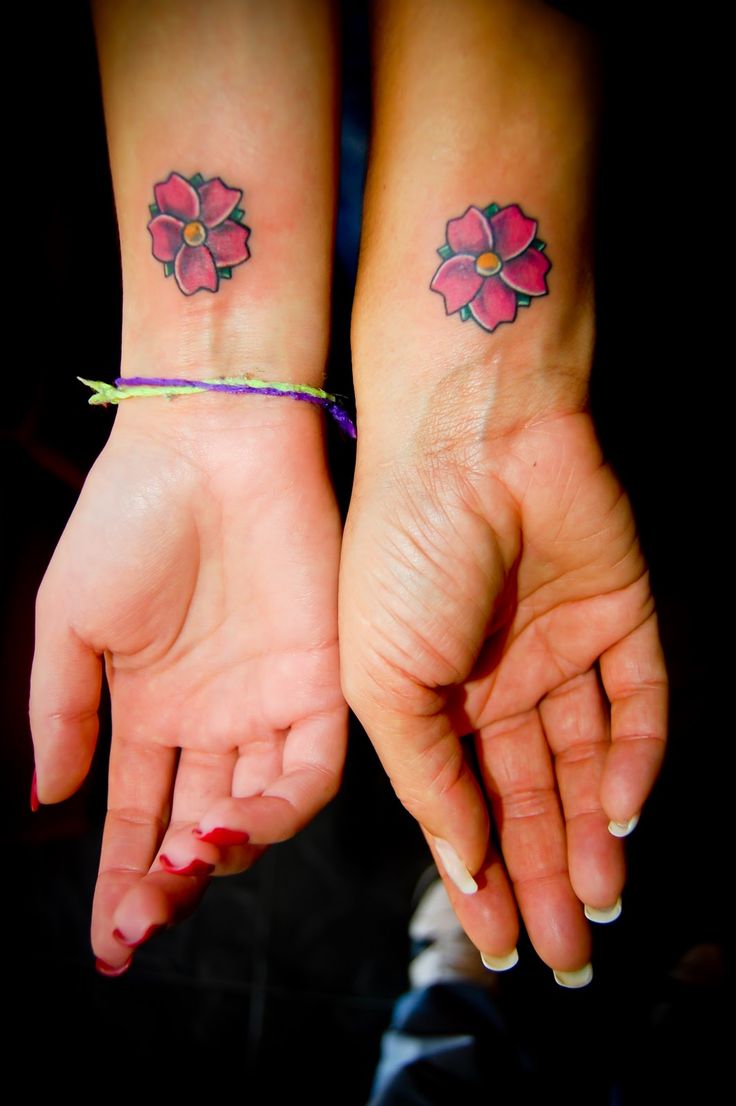 Nice Flowers Wrist Tattoos For Girls