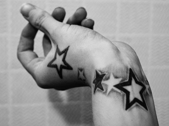 Nice Star Tattoos On Wrists For Men