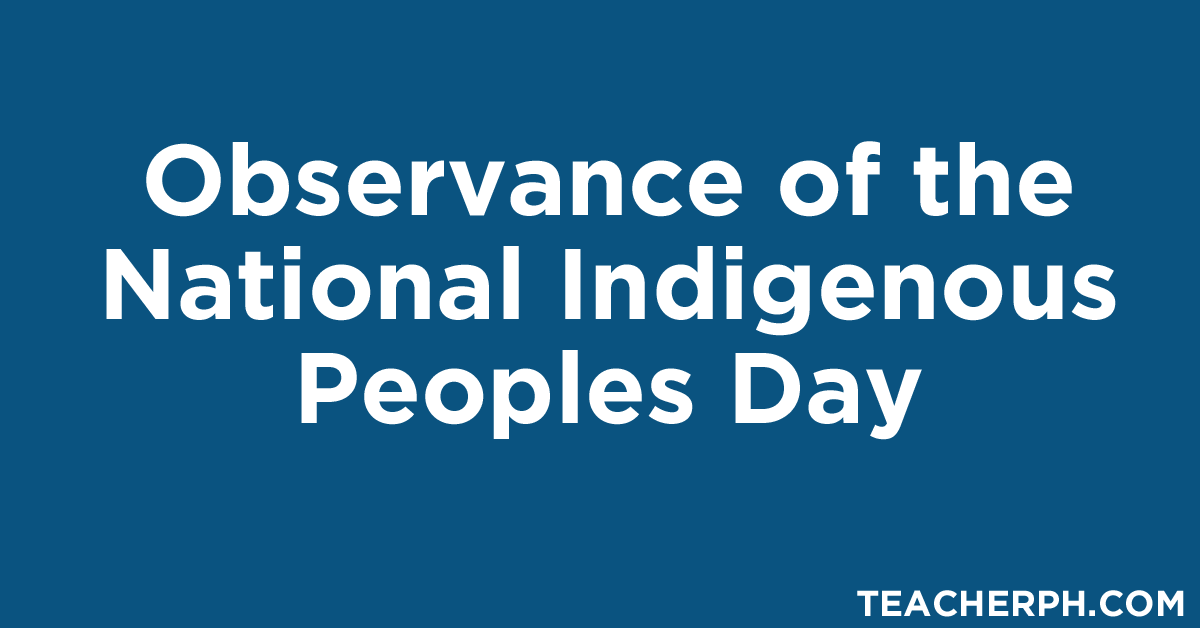Observance Of The National Indigenous Peoples Day