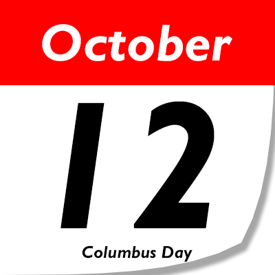 October 12 Columbus Day Calendar