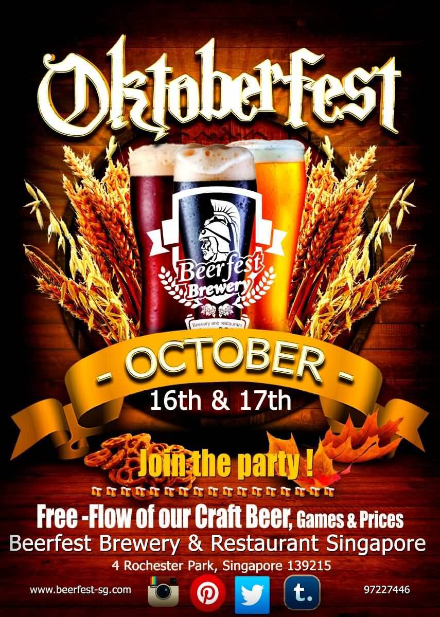 Oktoberfest October 16th & 17th Join The Party