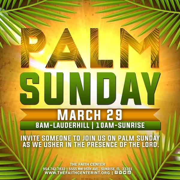 Palm Sunday 29 March
