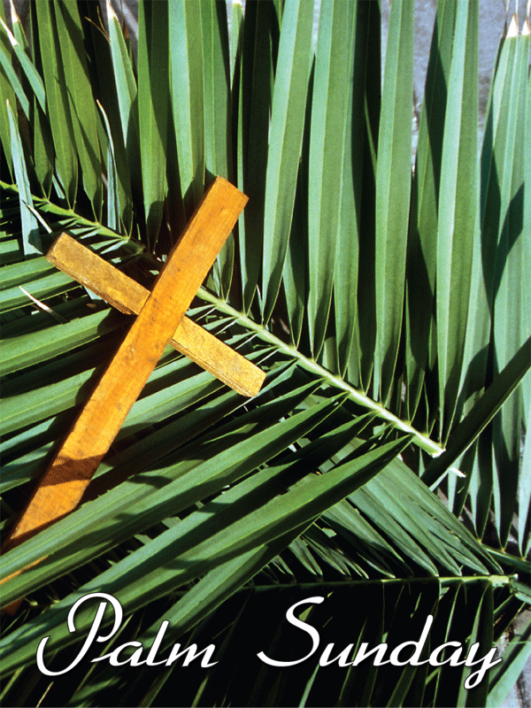 Palm Sunday Cross With Palm Leaves