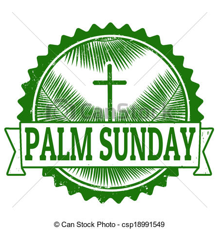 Palm Sunday Grunge Rubber Stamp