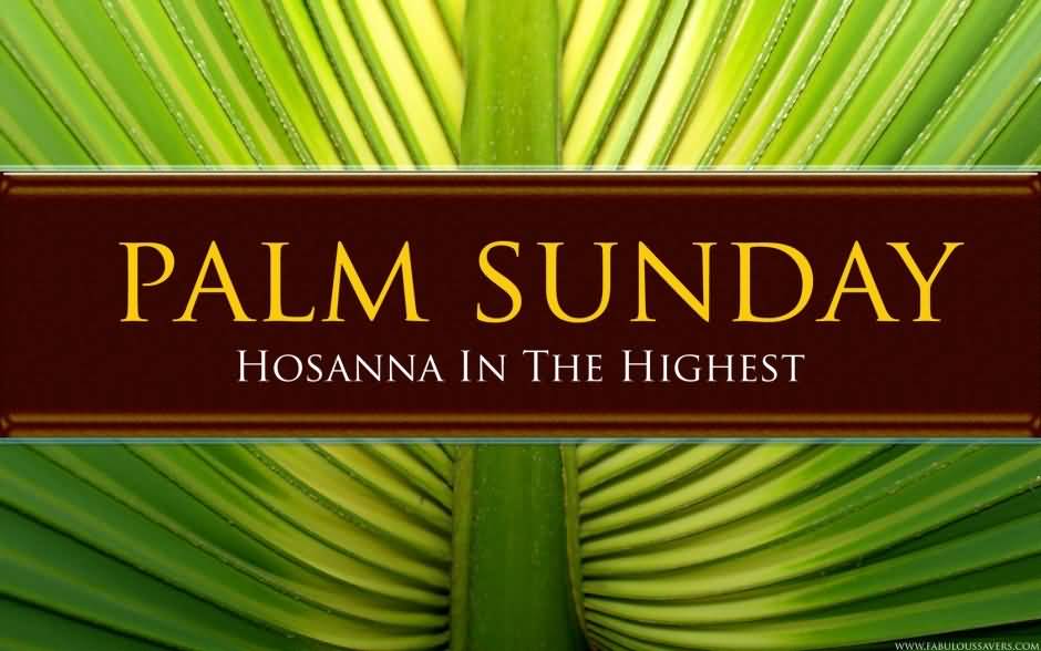 Palm Sunday Hosanna In The Highest