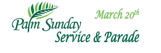 Palm Sunday Service And Parade Header Image