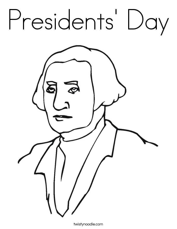 President Day George Washington Coloring Page