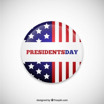 Presidents Day American Flag Badge