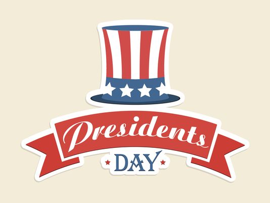 Presidents Day American Flag Hat Illustration