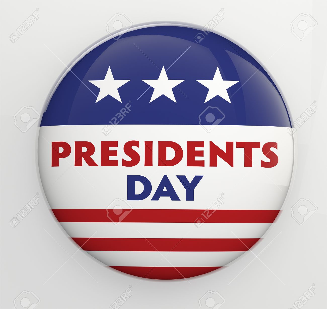Presidents Day Button Badge