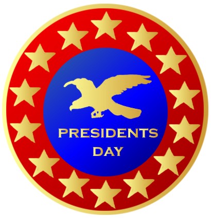 Presidents Day Flying Eagle Button