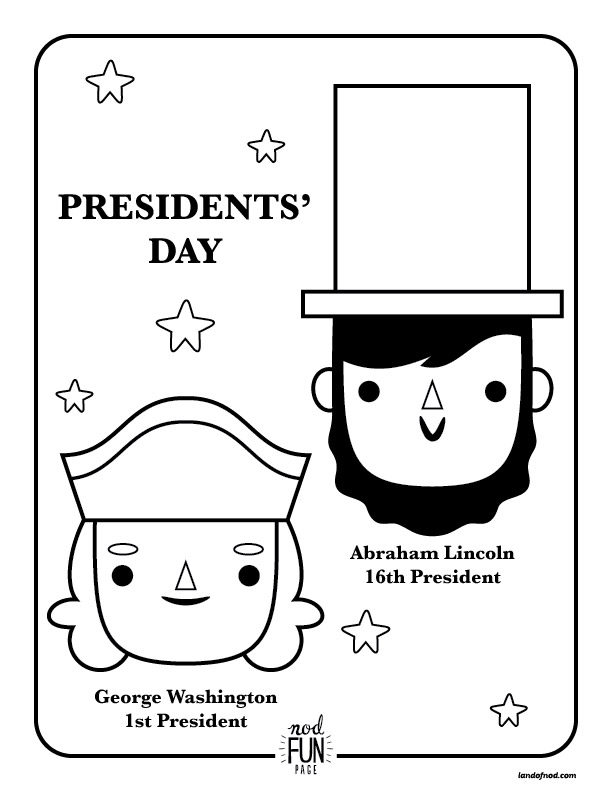 Presidents Day George Washington 1st President Abraham Lincoln 16th President