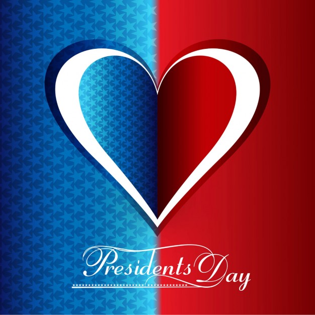 Presidents Day Heart Greeting Card