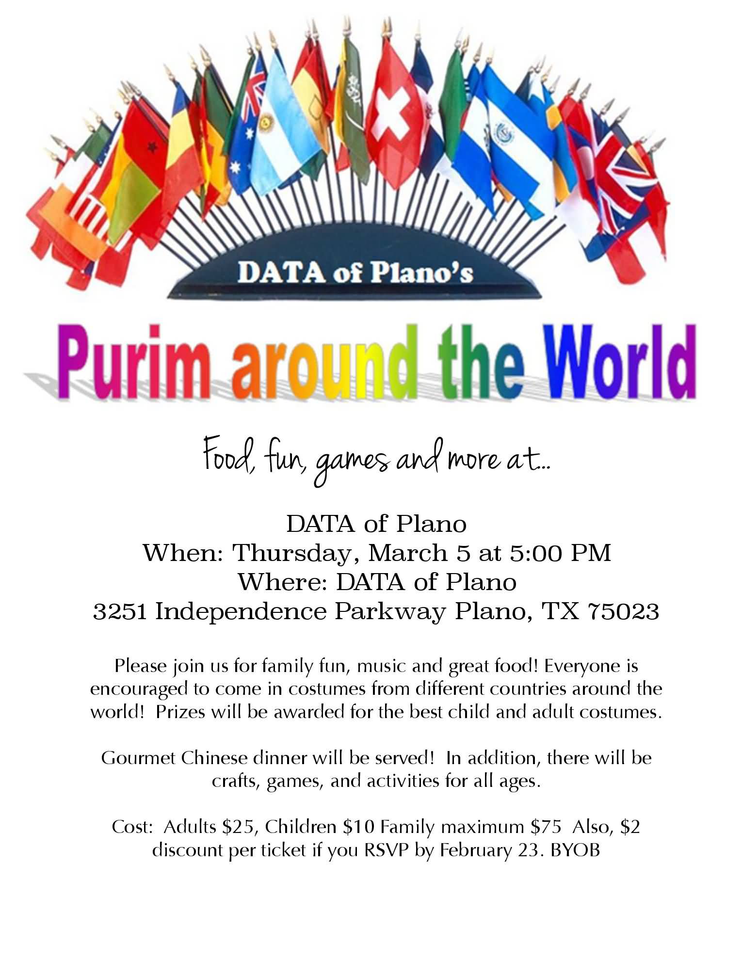 Purim Around The World Card