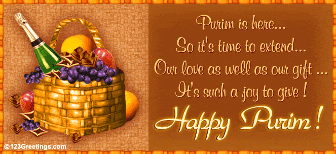 Purim Is Here So It's Time Extend Our Love As Well As Our Gift It's Such A Joy To Give Happy Purim