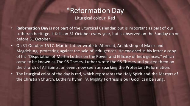 Reformation Day Information