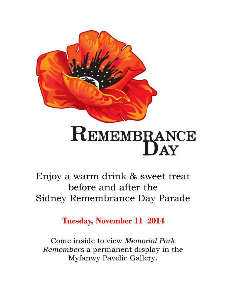Remembrance Day Enjoy A Warm Drink & Sweet Treat Before And After The Sidney Remembrance Day Parade