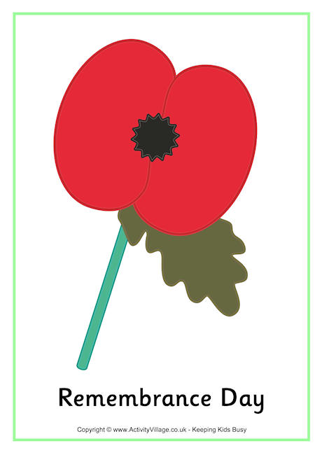 Remembrance Day Poppy Flower Card