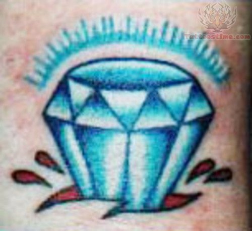 Ripped Skin Traditional Diamond Tattoo