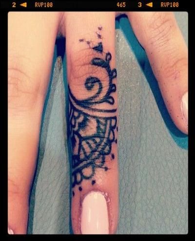 Side Finger Tattoo For Girls