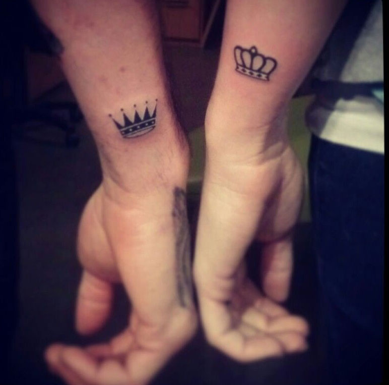 Side Wrist Crown Tattoos