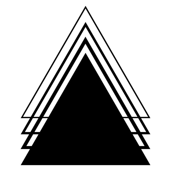 Silhouette Triangle Tattoo Design