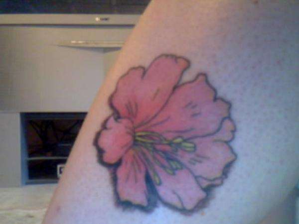 Simple Rhododendron Flower Tattoo Design