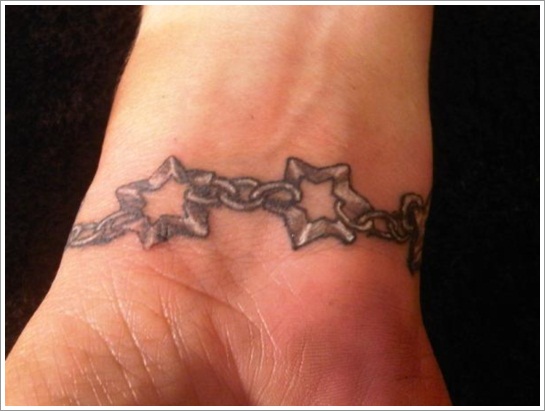 Stars Chain Bracelet Tattoo