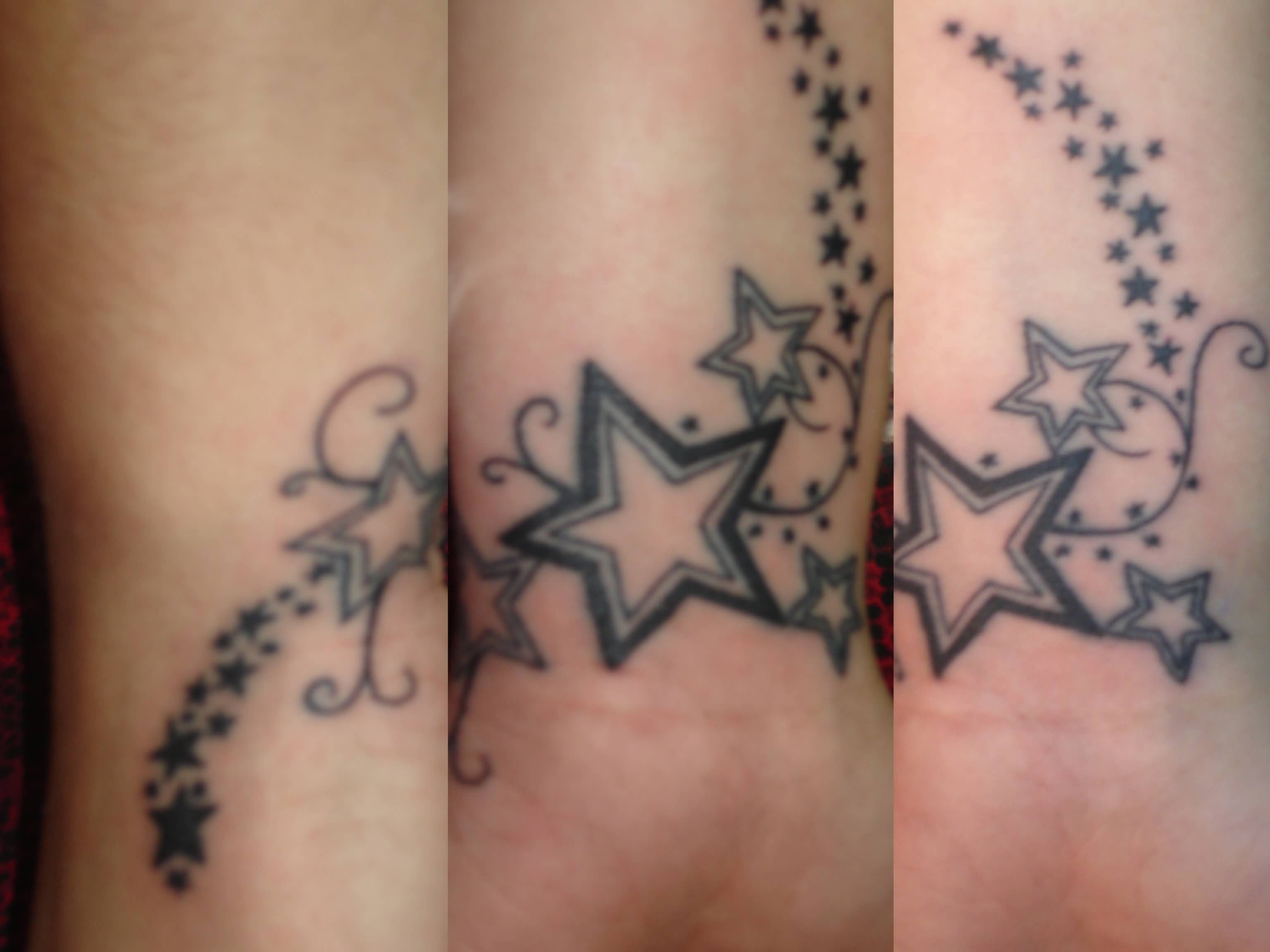Stars Wrist Tattoo For Men